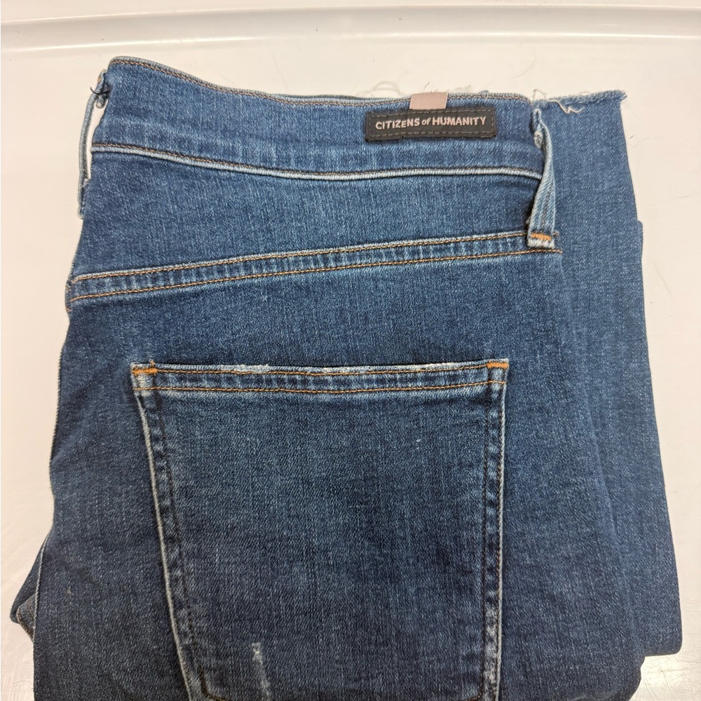 Citizens Of Humanity Straight Leg Dark Blue Denim Jeans